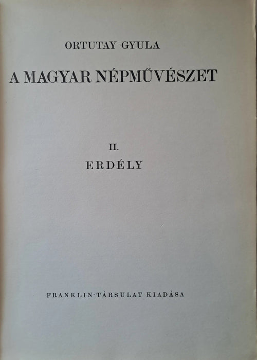 A magyar népművészet I - II. - Oskola Antikvárium