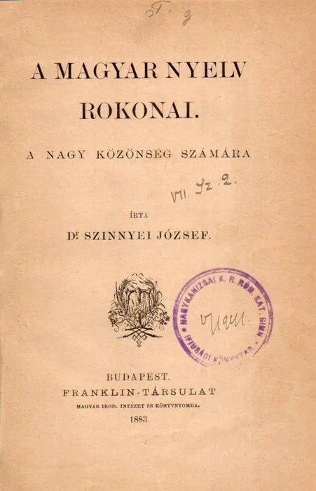 A magyar nyelv rokonai - Oskola Antikvárium