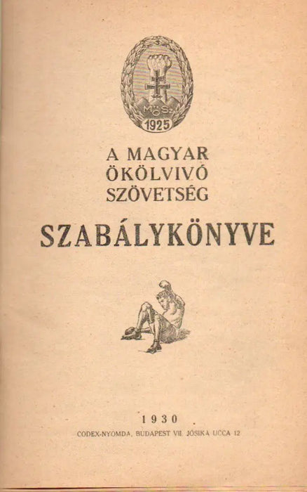 A Magyar Ökölvívó Szövetség szabálykönyve - Oskola Antikvárium