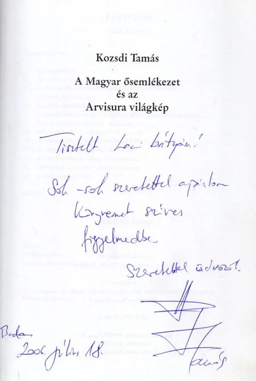 A Magyar ősemlékezet és az Arvisura világkép - Oskola Antikvárium