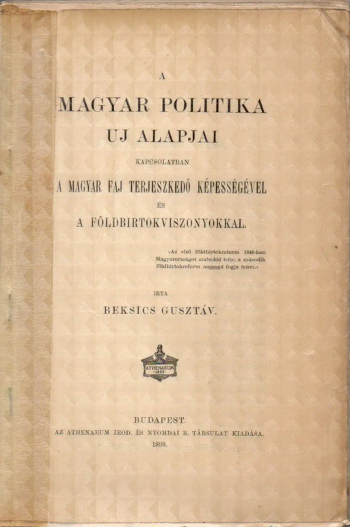 A magyar politikai új alapjai - Oskola Antikvárium