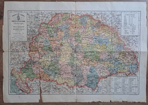 A Magyar Szt. Korona Országainak térképe 1914 - Oskola Antikvárium