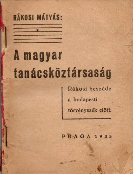 A magyar tanácsköztársaság - Oskola Antikvárium