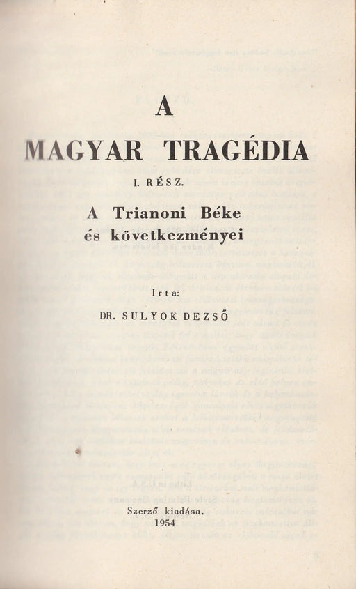 A magyar tragédia I. - Oskola Antikvárium
