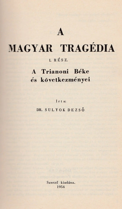 A magyar tragédia I. - Oskola Antikvárium