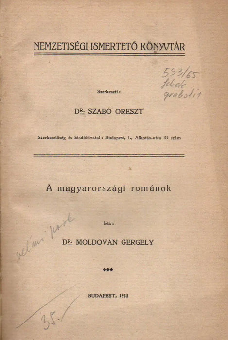A magyarországi románok - Oskola Antikvárium