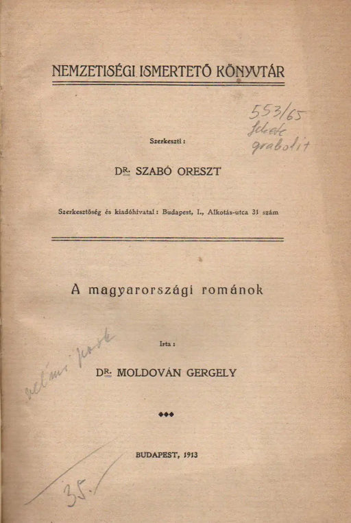 A magyarországi románok - Oskola Antikvárium