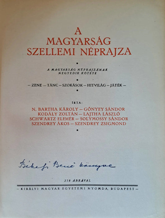 A magyarság néprajza I - IV. - Oskola Antikvárium