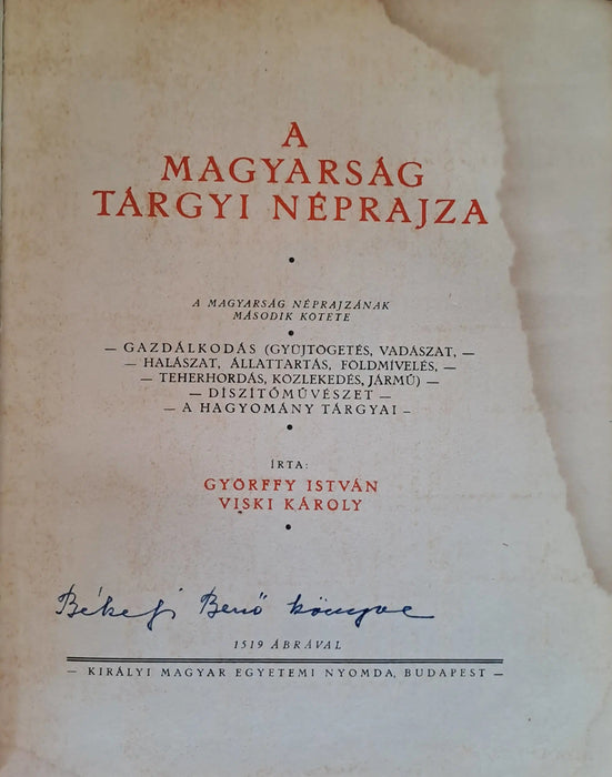 A magyarság néprajza I - IV. - Oskola Antikvárium