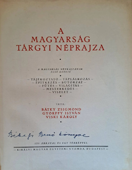 A magyarság néprajza I - IV. - Oskola Antikvárium
