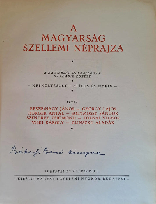 A magyarság néprajza I - IV. - Oskola Antikvárium