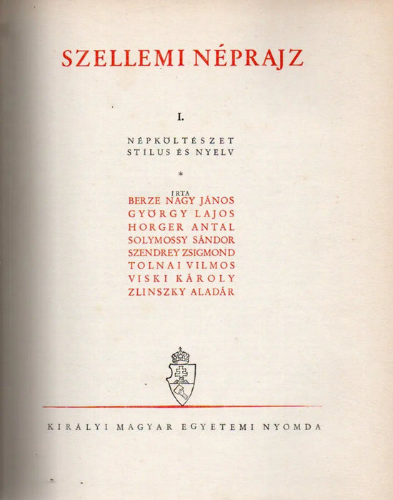 A magyarság néprajza III - IV.: A magyarság szellemi néprajza I - II. - Oskola Antikvárium