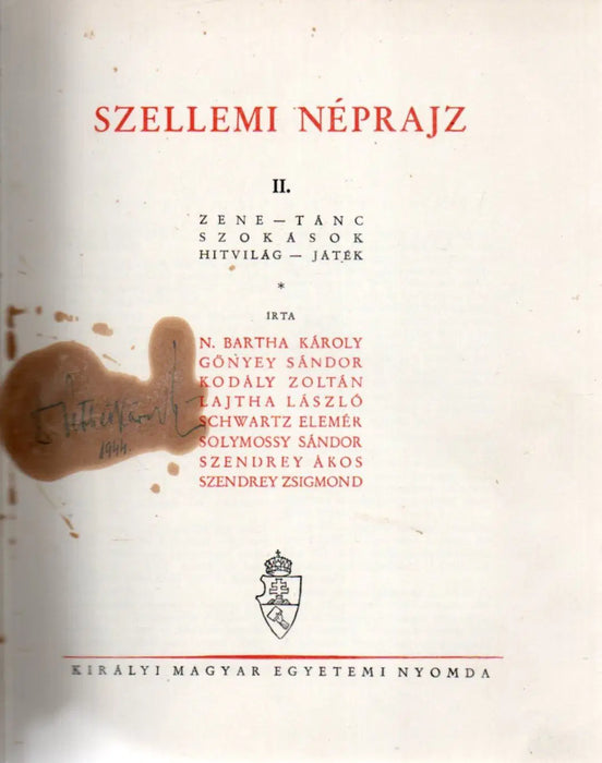 A magyarság néprajza IV. A magyarság szellemi néprajza II. - Oskola Antikvárium
