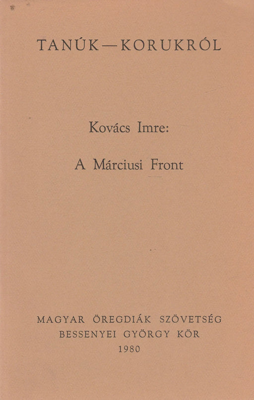 A Márciusi Front - Oskola Antikvárium
