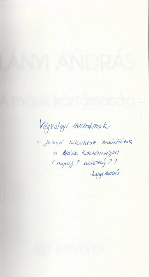 A másik köztársaság - Oskola Antikvárium