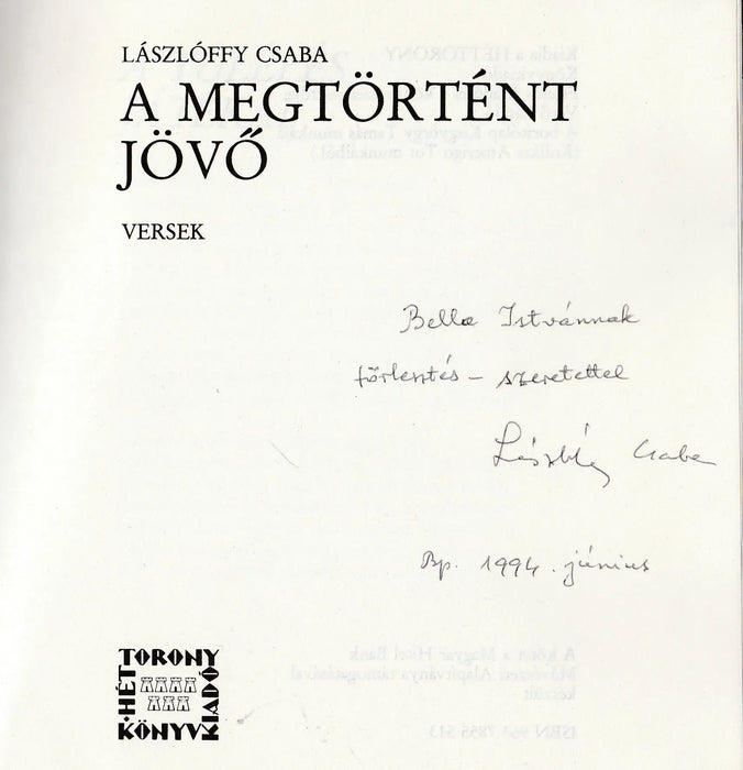 A megtörtént jövő - Oskola Antikvárium