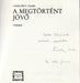 A megtörtént jövő - Oskola Antikvárium