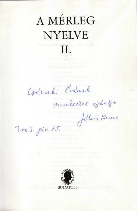 A mérleg nyelve II. - Oskola Antikvárium