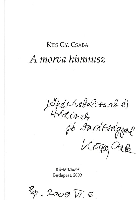 A morva himnusz - Oskola Antikvárium