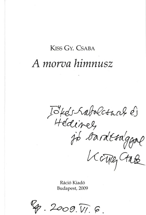 A morva himnusz - Oskola Antikvárium
