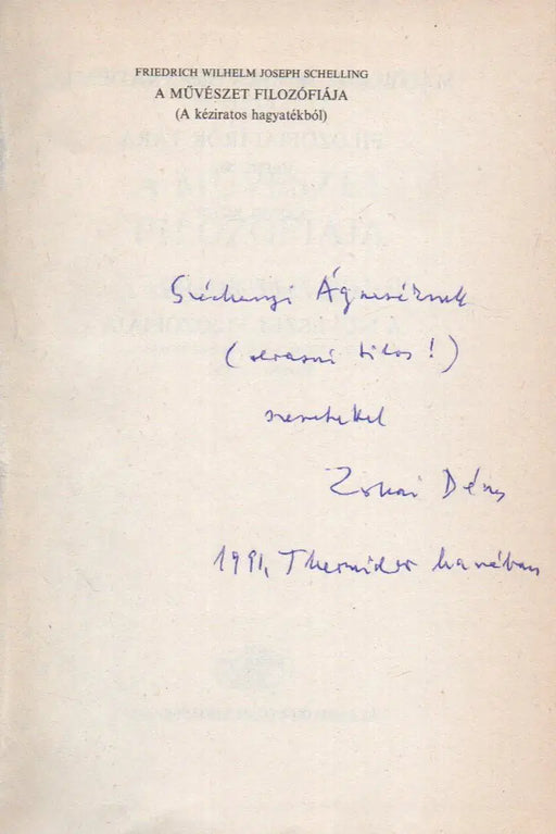 A művészet filozófiája - Oskola Antikvárium