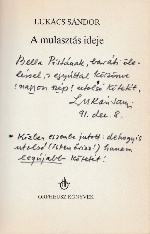 A mulasztás ideje - Oskola Antikvárium