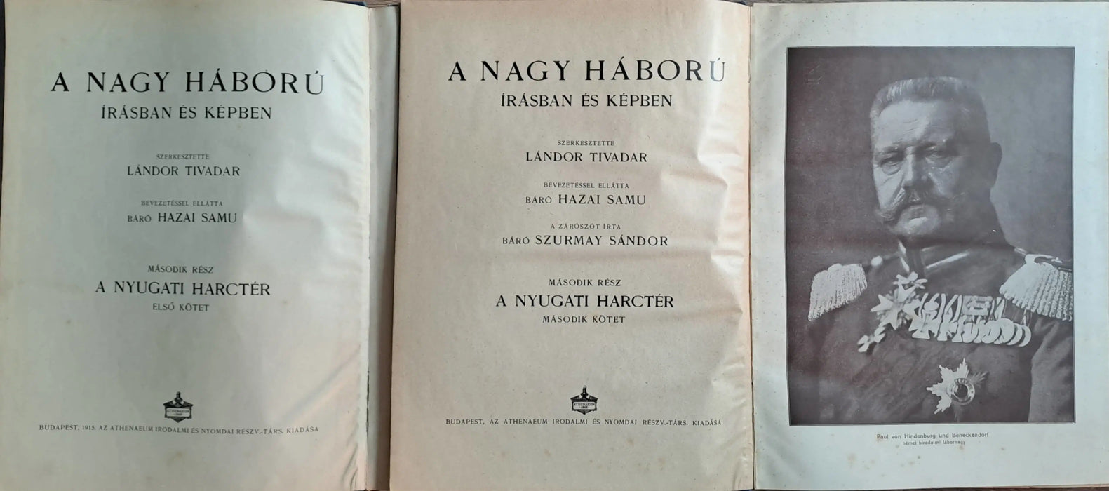 A nagy háború írásban és képben 2. - A nyugati harctér I - II. - Oskola Antikvárium