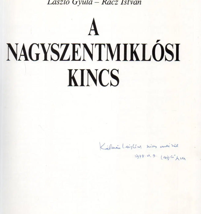 A nagyszentmiklósi kincs - Oskola Antikvárium