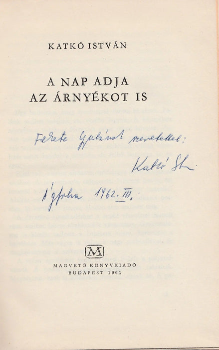A nap adja az árnyékot is - Oskola Antikvárium