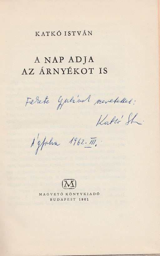 A nap adja az árnyékot is - Oskola Antikvárium