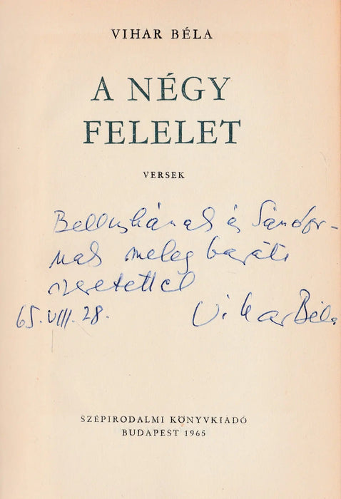 A négy felelet - Oskola Antikvárium