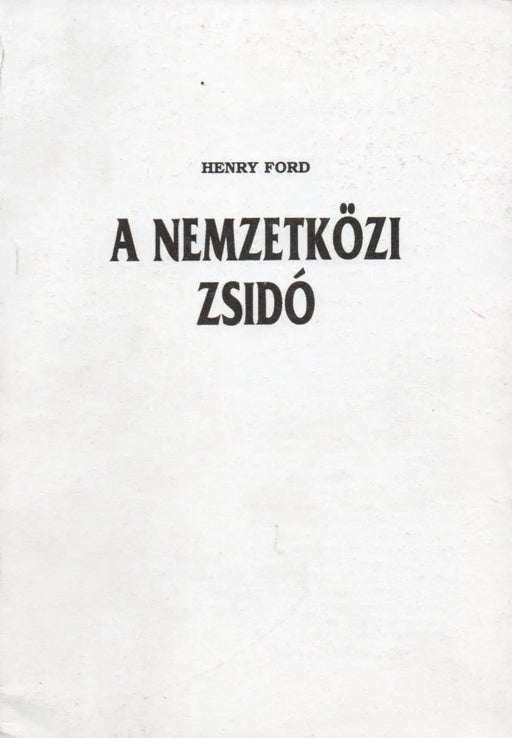 A nemzetközi zsidó - Oskola Antikvárium