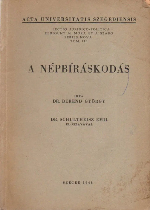 A népbíráskodás - Oskola Antikvárium