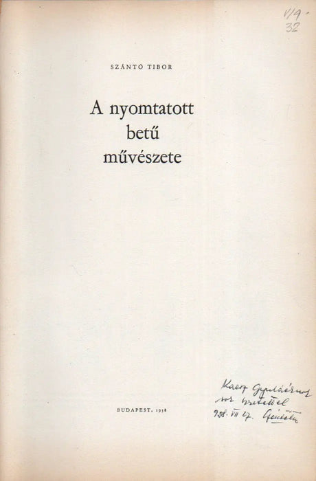 A nyomtatott betű művészete - Oskola Antikvárium