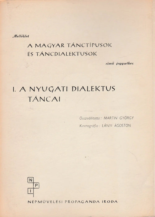 A nyugati dialektus táncai - Oskola Antikvárium