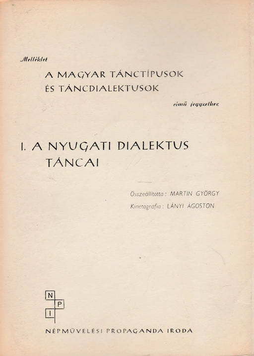 A nyugati dialektus táncai - Oskola Antikvárium