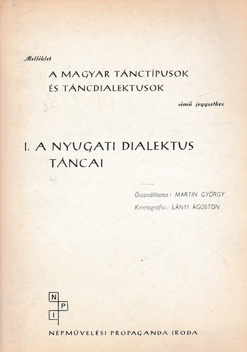 A nyugati dialektus táncai - Oskola Antikvárium