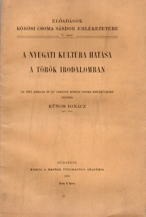 A nyugati kultúra hatása a török irodalomban - Oskola Antikvárium