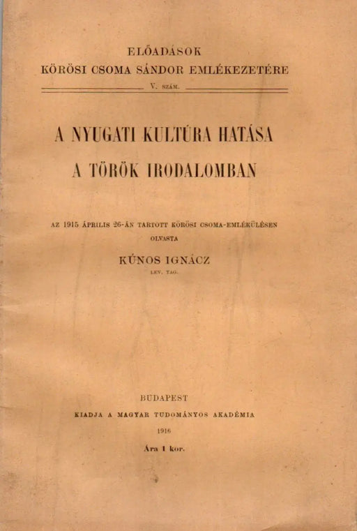 A nyugati kultúra hatása a török irodalomban - Oskola Antikvárium
