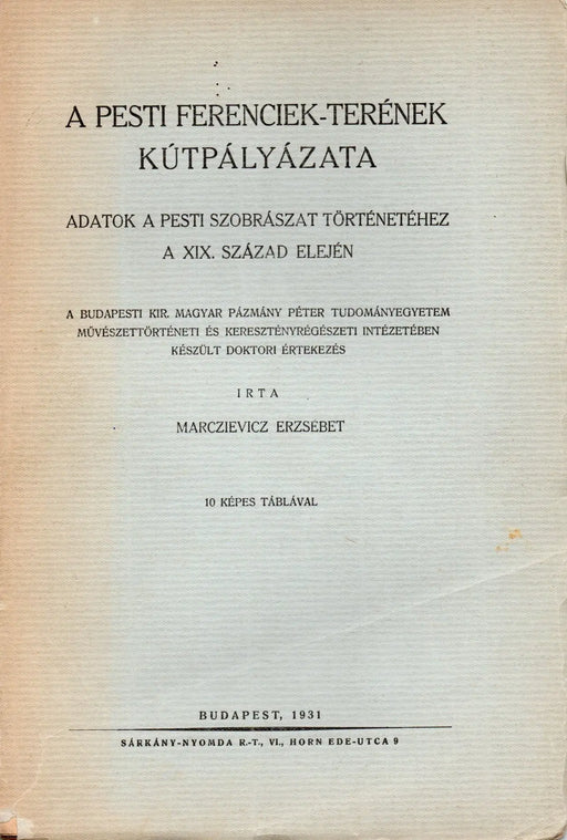 A pesti Ferenciek - terének kútpályázata - Oskola Antikvárium
