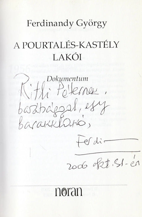 A Pourtalés - kastély lakói - Oskola Antikvárium