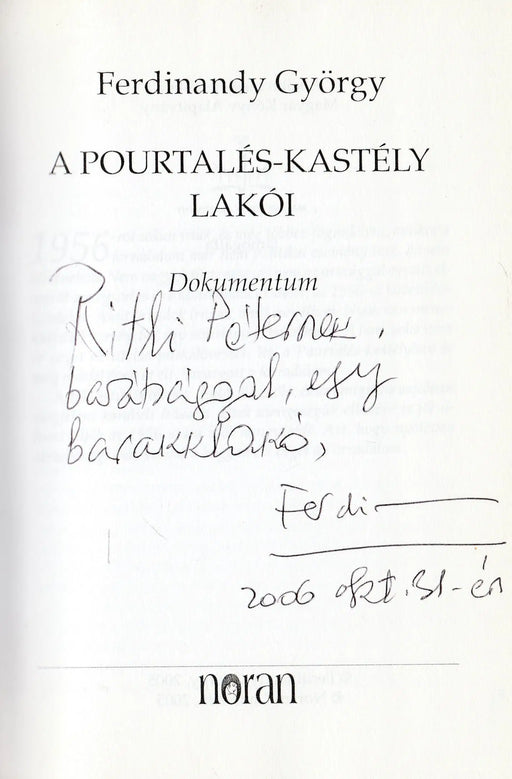 A Pourtalés - kastély lakói - Oskola Antikvárium