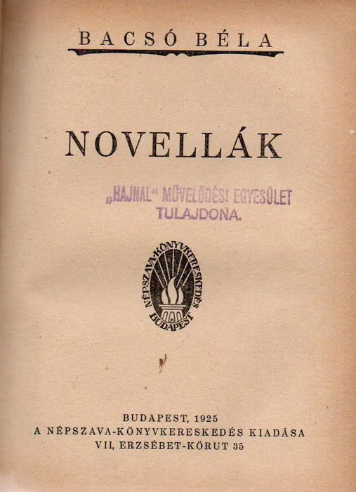 A primitív kultúra - Novellák - Oskola Antikvárium