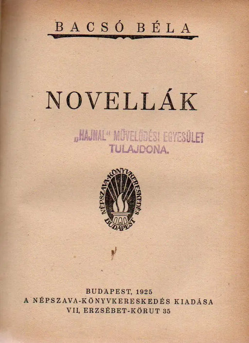 A primitív kultúra - Novellák - Oskola Antikvárium