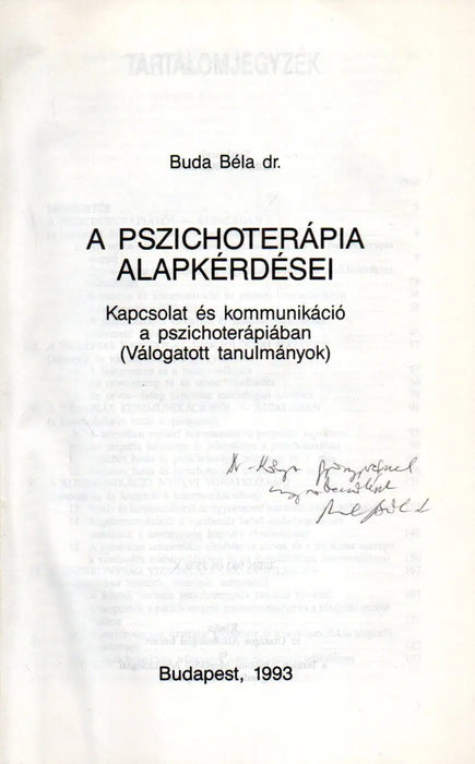 A pszichoterápia alapkérdései - Oskola Antikvárium
