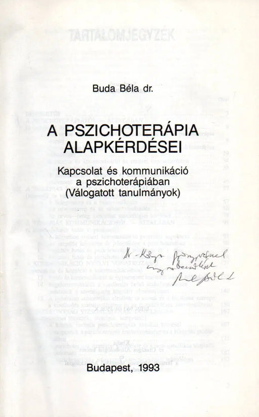 A pszichoterápia alapkérdései - Oskola Antikvárium