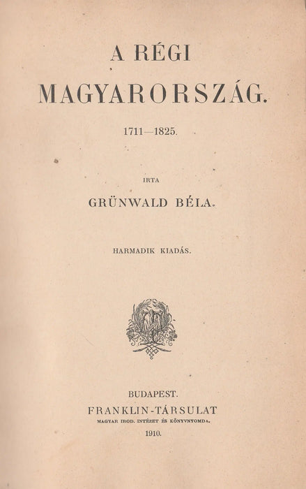 A régi Magyarország - Oskola Antikvárium