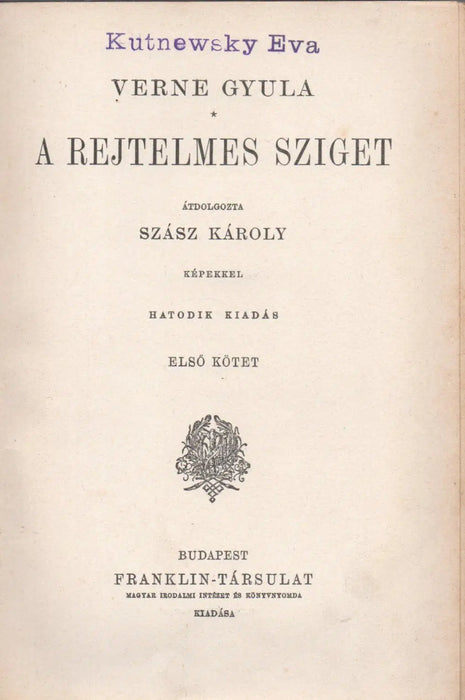 A rejtelmes sziget I - II. - Oskola Antikvárium