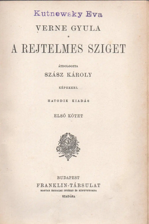 A rejtelmes sziget I - II. - Oskola Antikvárium