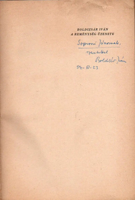 A reménység üzenete - Oskola Antikvárium